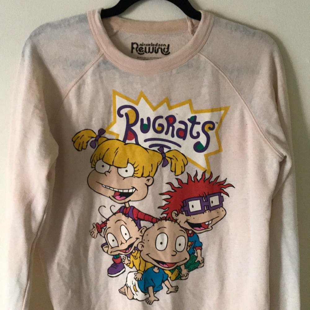 Soft pink Rugrats pullover sweater - Picture 2 of 4